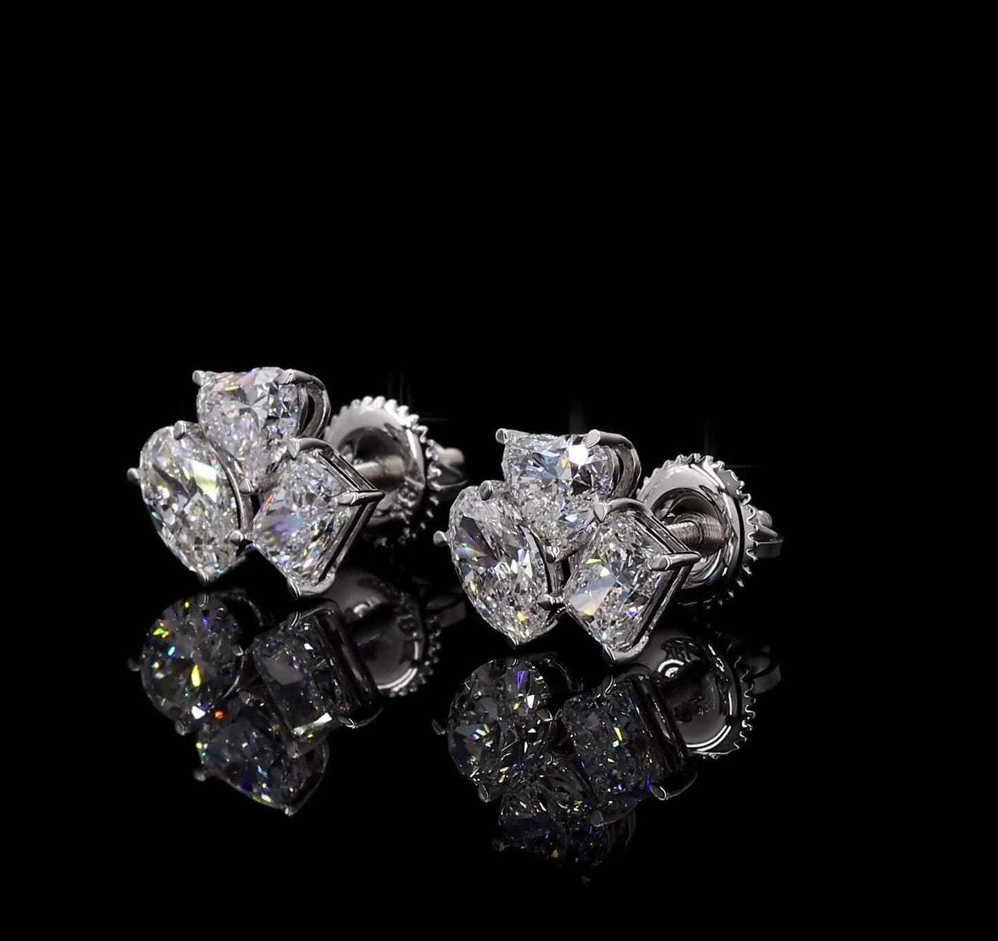 Cluster Diamond Earrings
