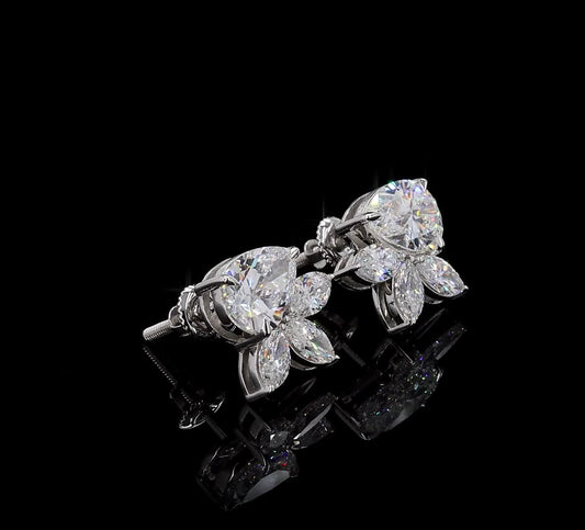 Cluster Diamond Earrings