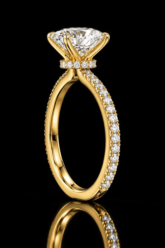 Collar Halo Engagement Ring