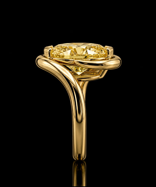 Yellow Diamond Statement Ring