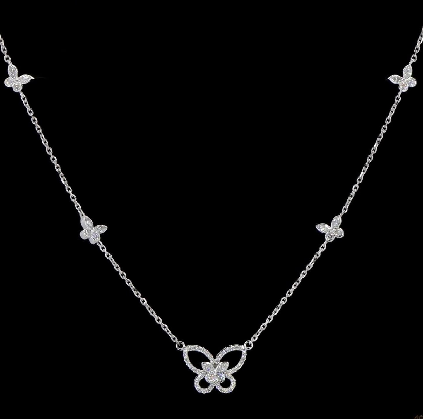 Diamond Butterfly Necklace