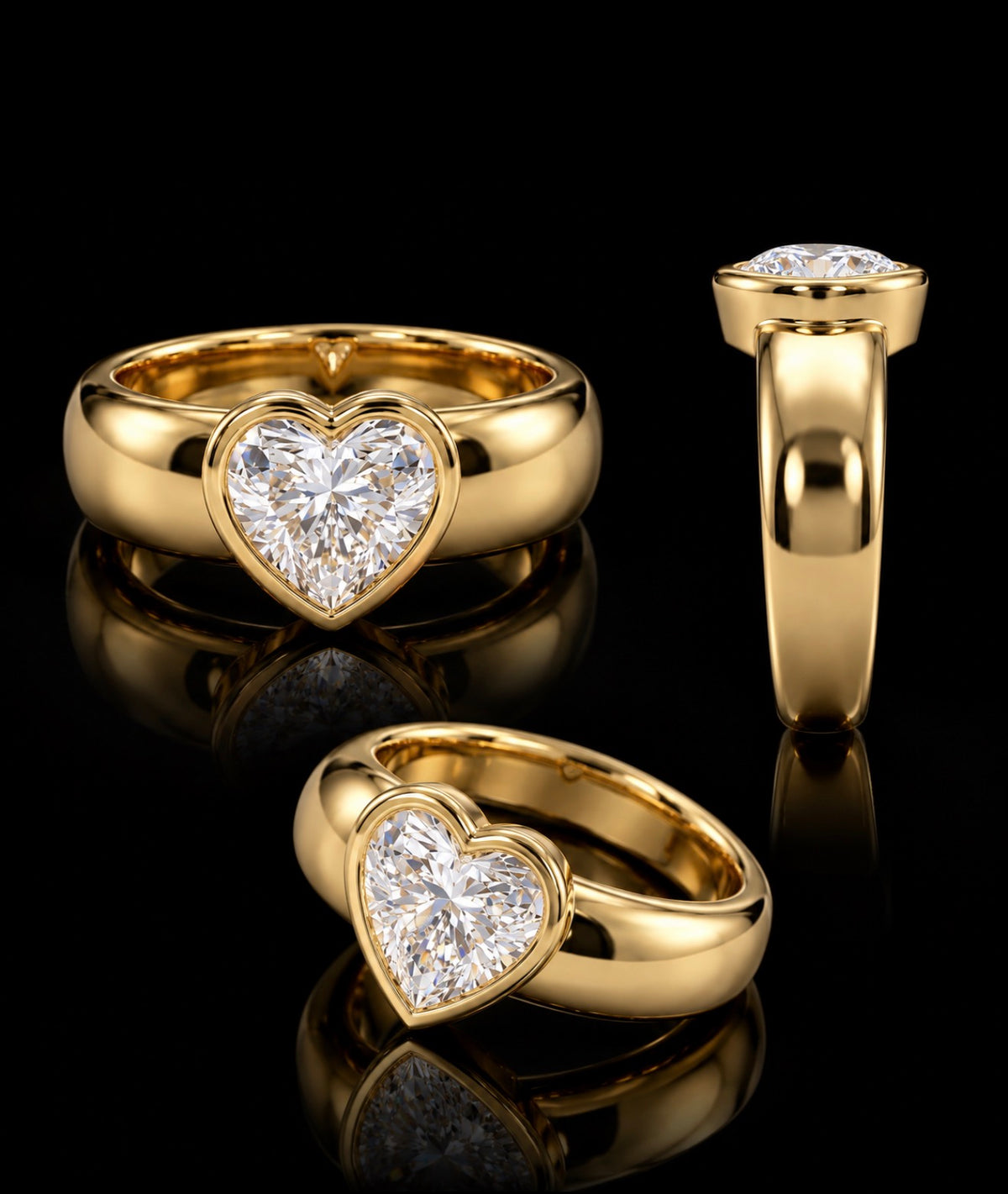 Heart-Shaped Diamond Ring