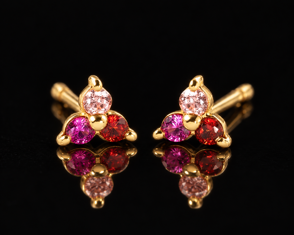 Children’s Multicolor Gemstone Stud Earrings