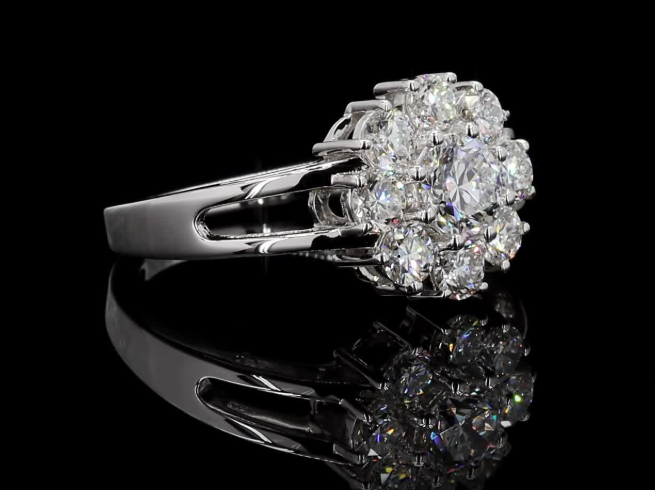 Diamond Cluster Ring