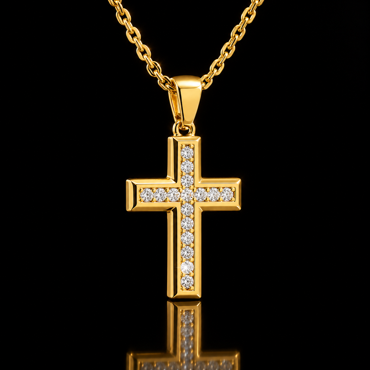Children’s Gold Diamond Cross Necklace