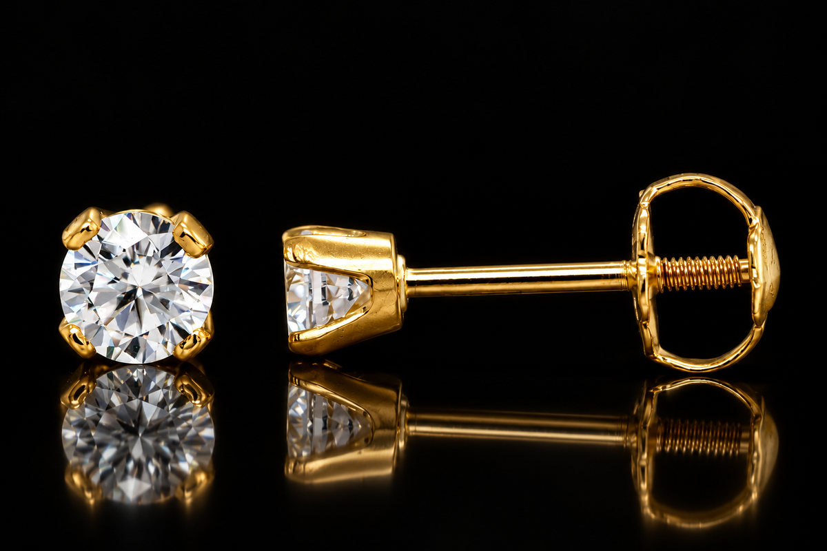 Children’s Gold Birthstone Stud Earrings