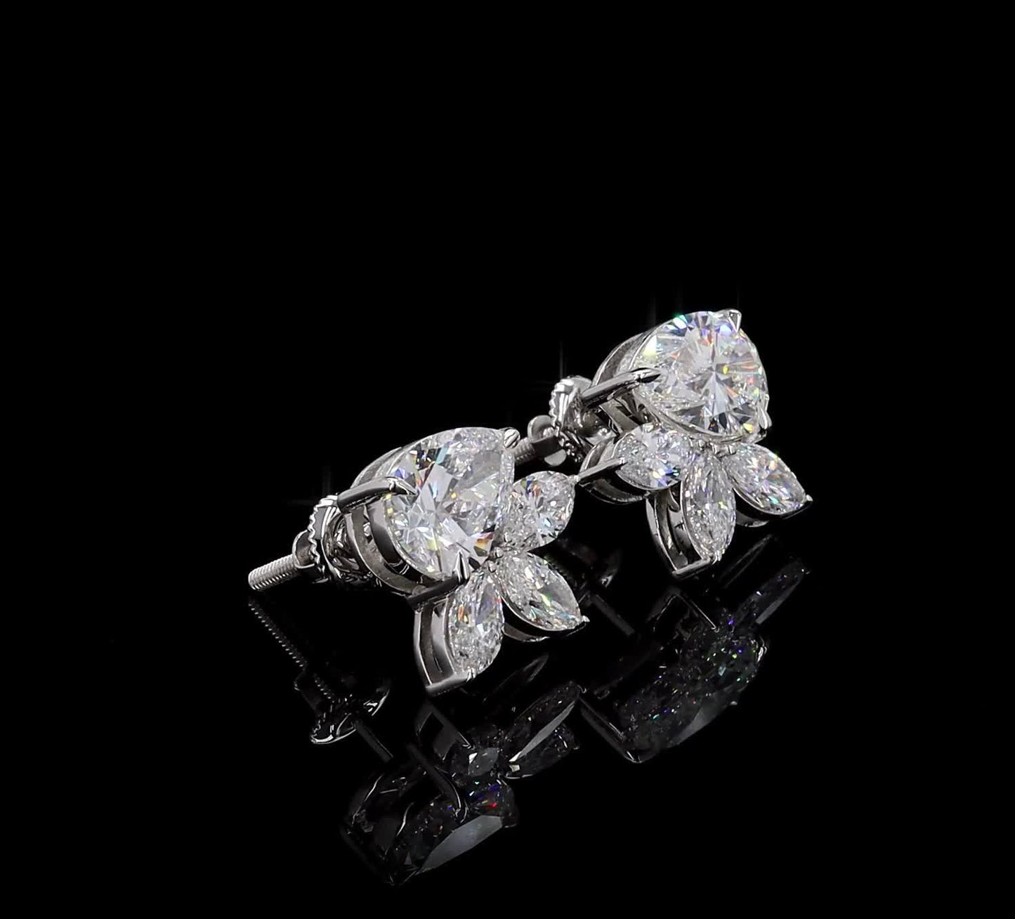 Cluster Diamond Earrings