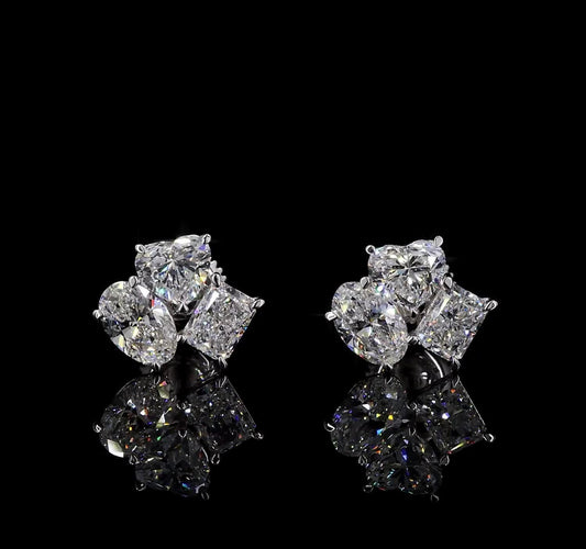 Cluster Diamond Earrings