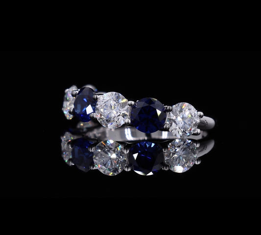 Sapphire & Diamond Band
