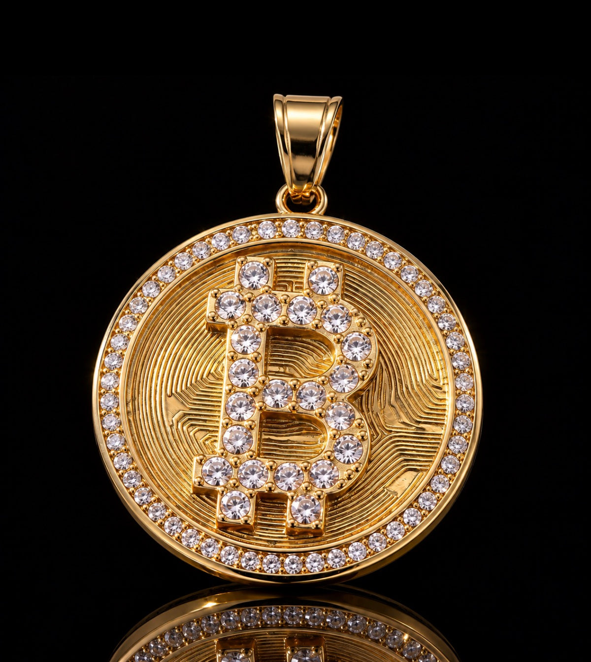 Diamond Bitcoin Pendant