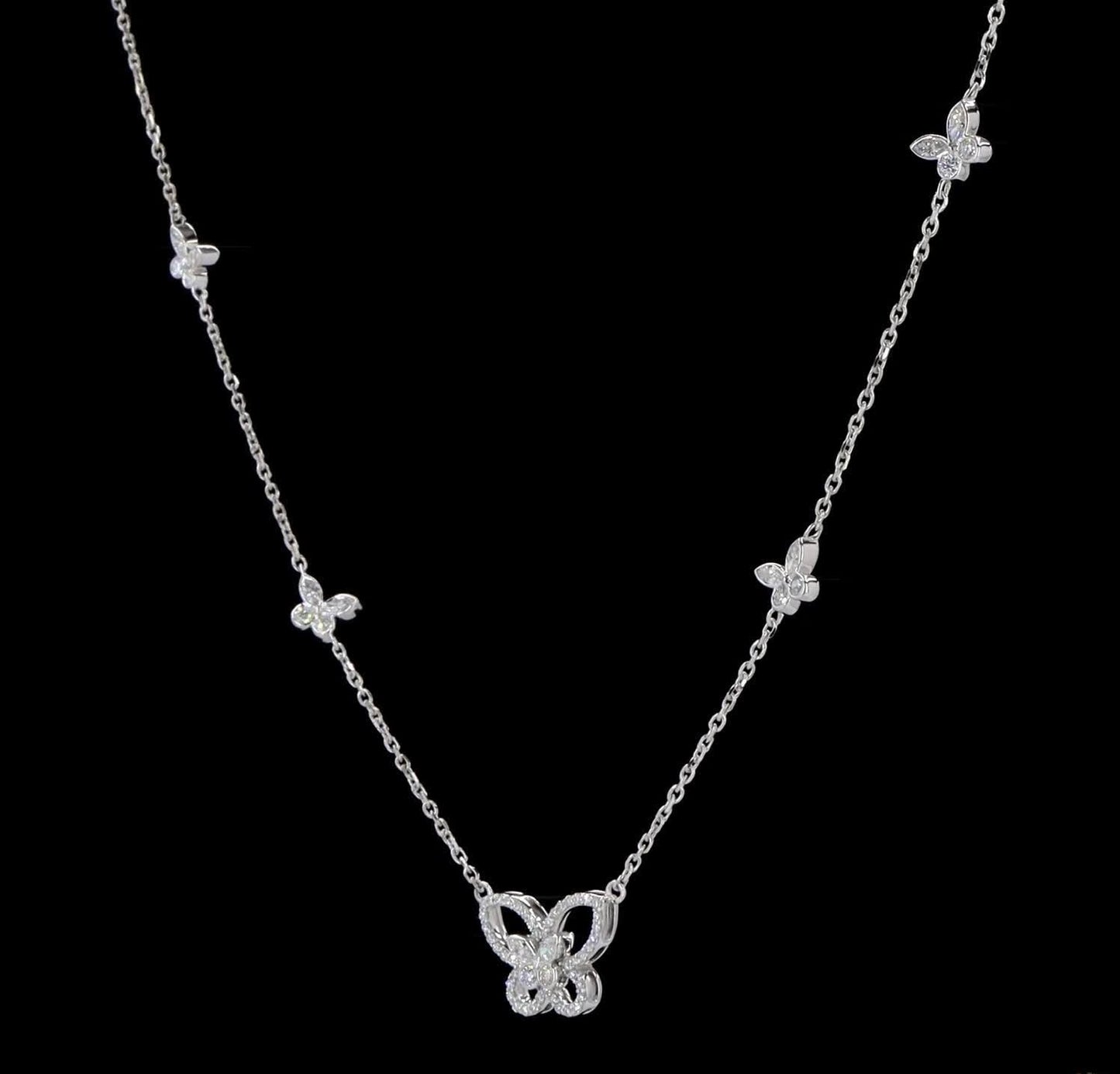 Diamond Butterfly Necklace