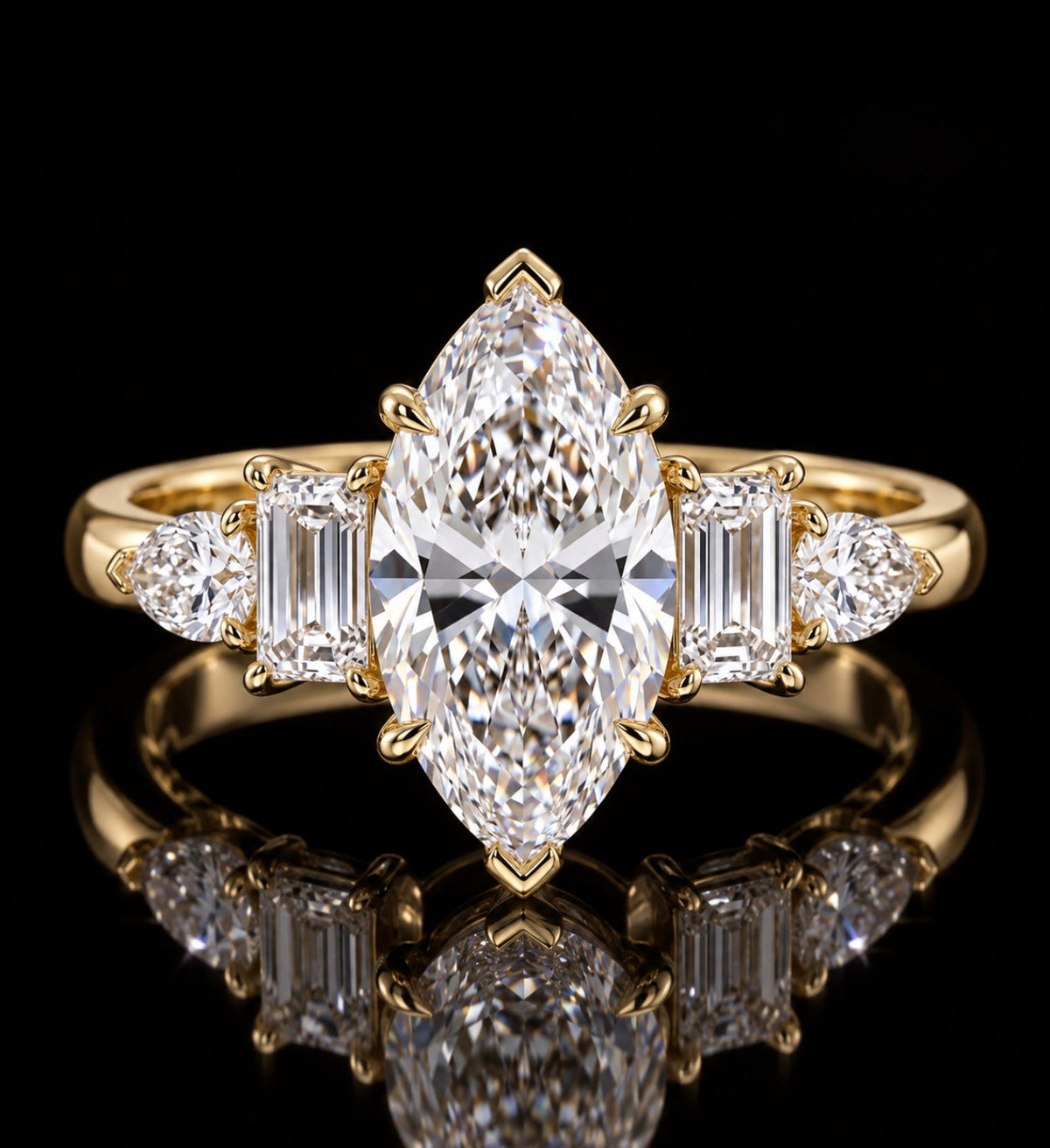 Marquise Diamond Engagement Ring