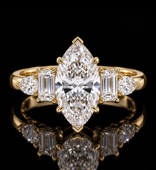 Marquise Diamond Engagement Ring
