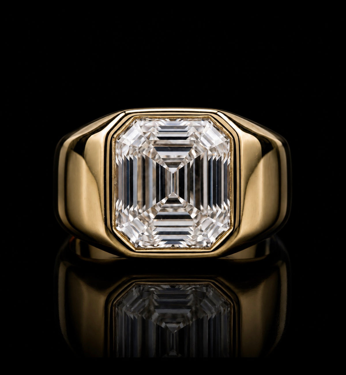 Men’s Asscher Cut Diamond Ring