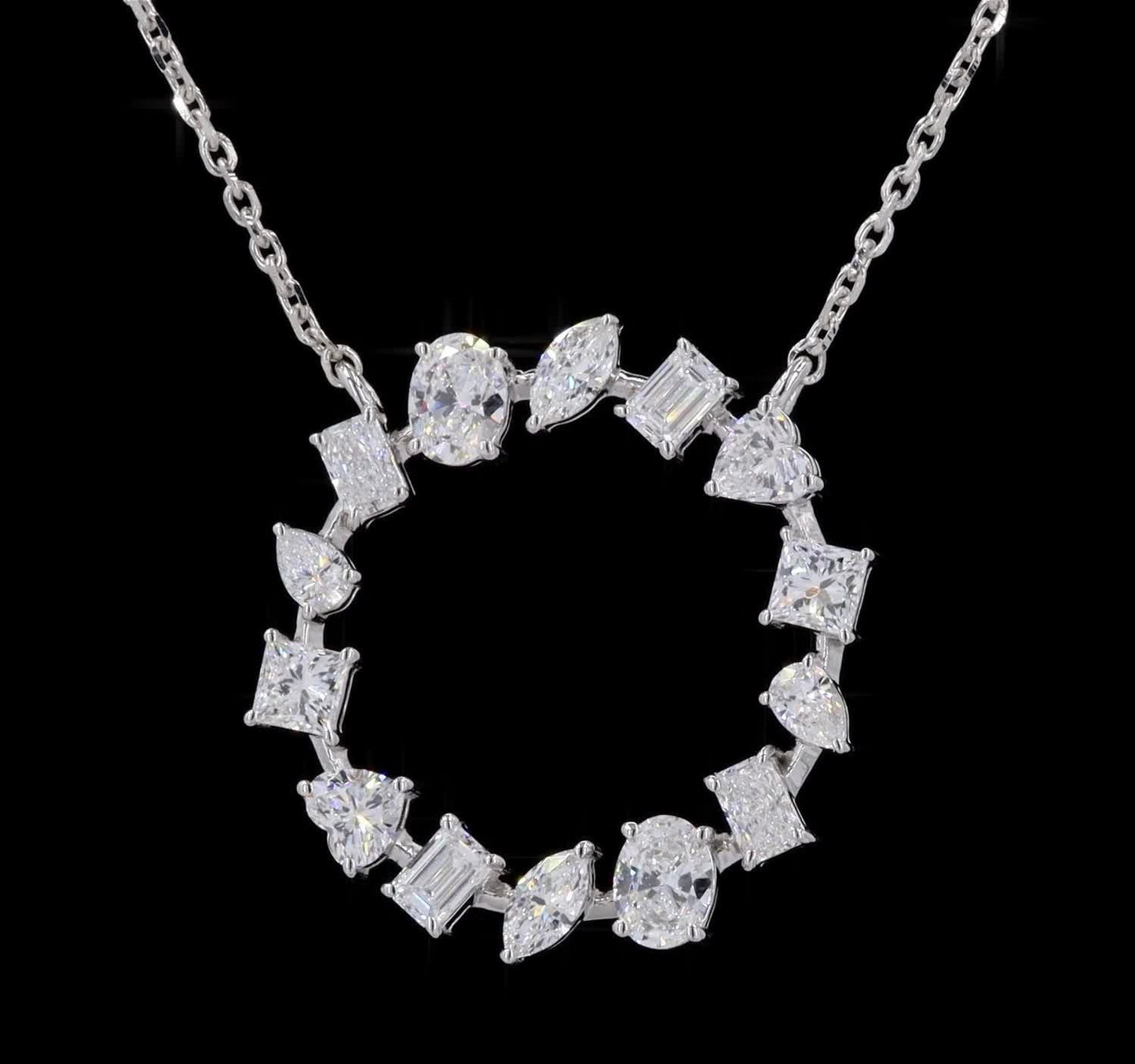Multi-Shape Diamond Necklace
