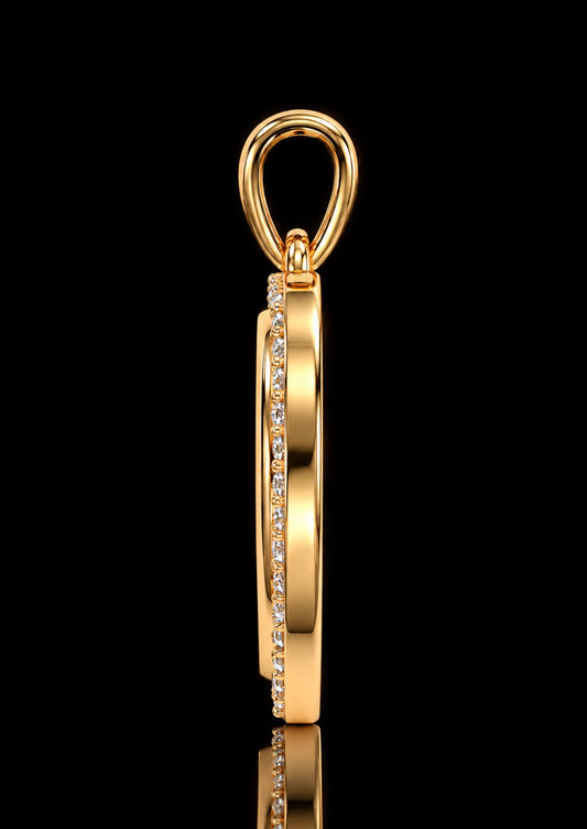 Diamond Heart Handwriting Pendant