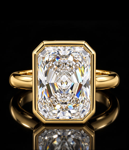 Radiant Bezel-Set Ring