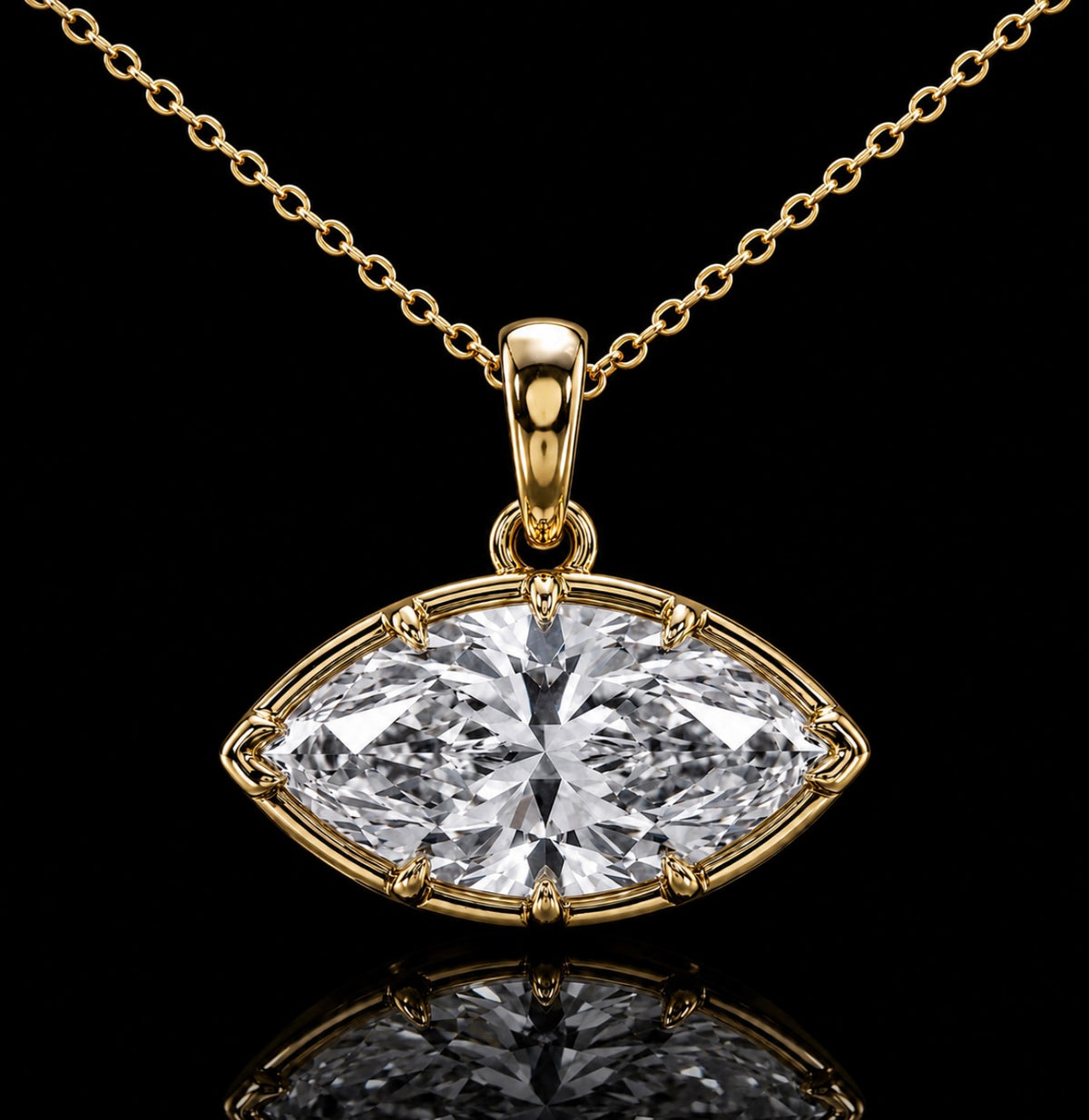Marquise Diamond Pendant