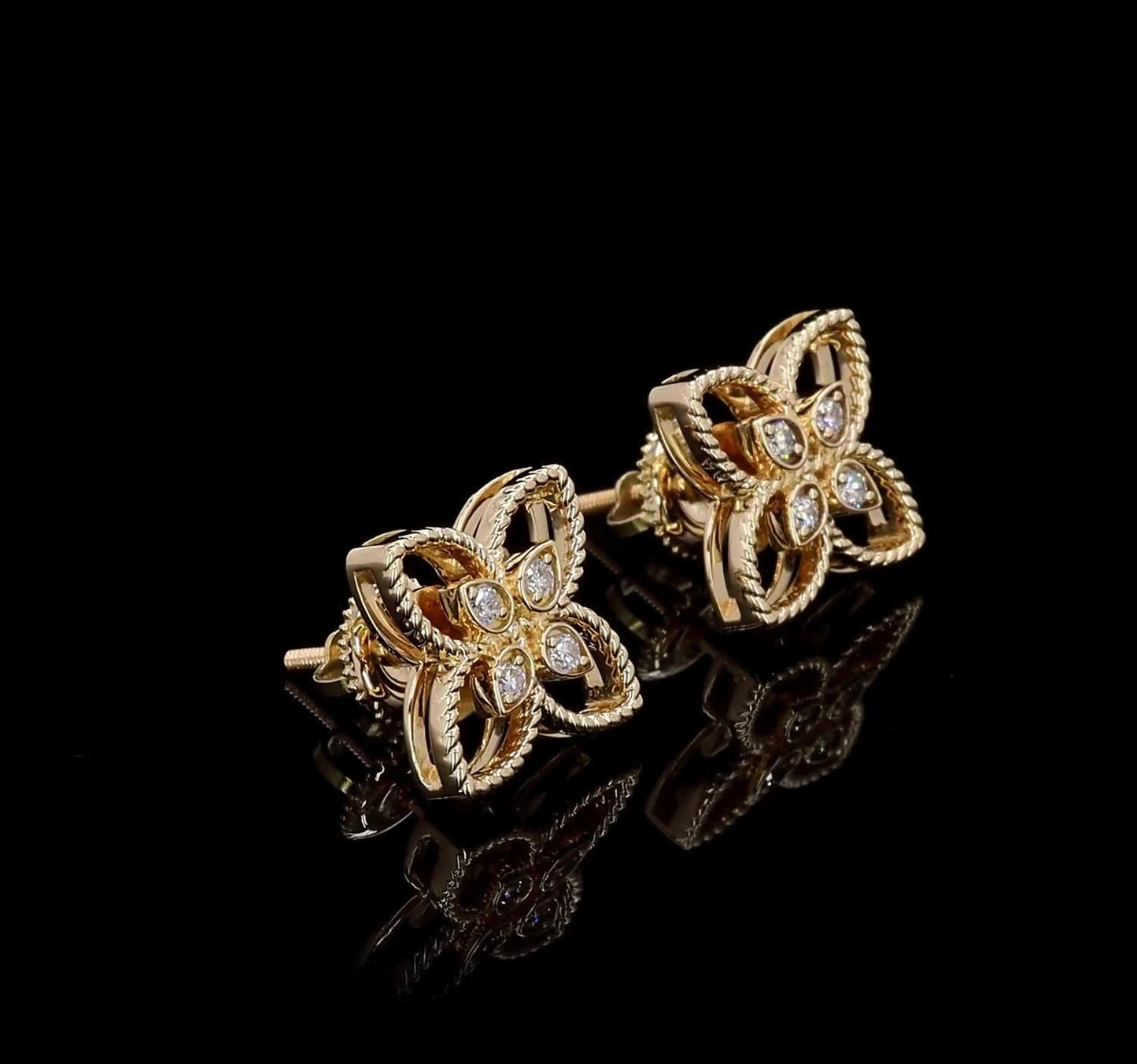 Flower Diamond Earrings