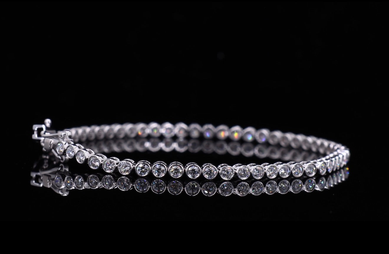 Round Bezel Tennis Bracelet