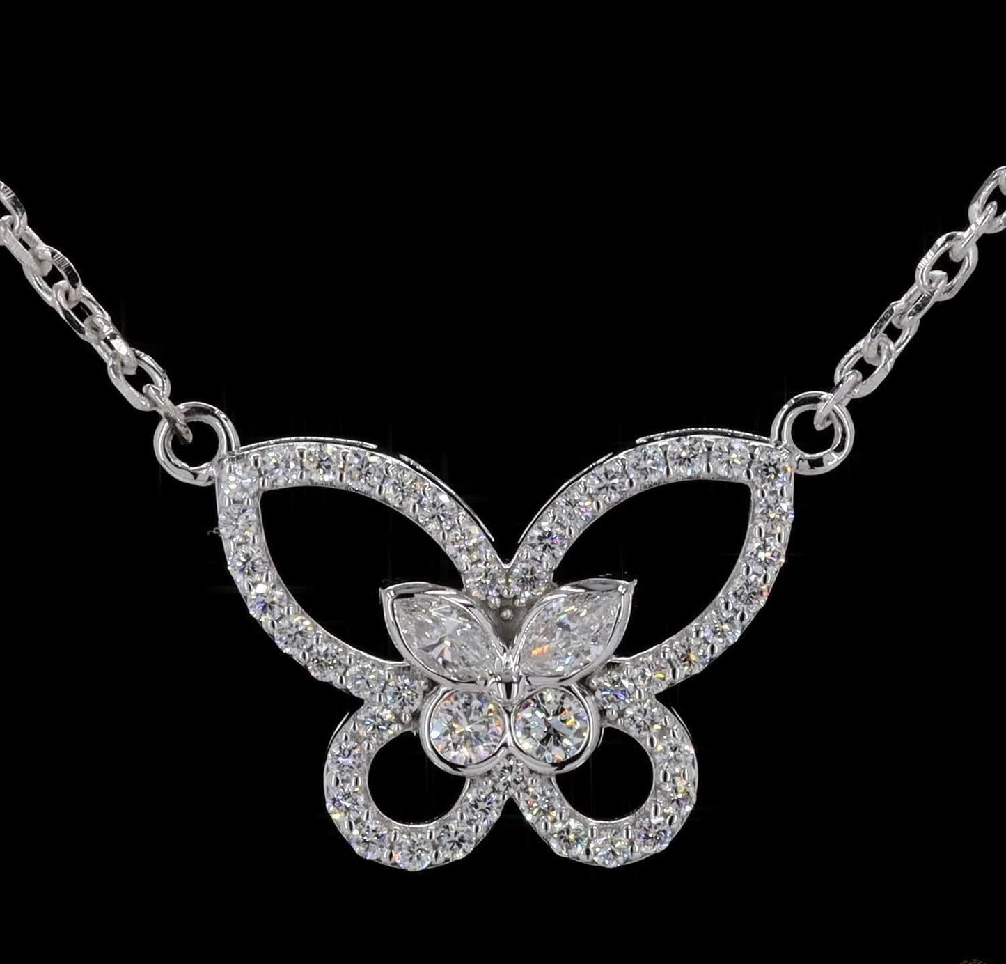 Diamond Butterfly Necklace