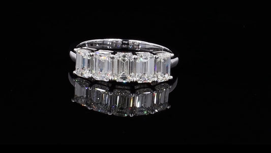 Five Emerald-Cut Diamond Band