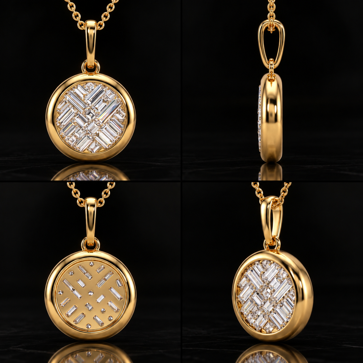 Diamond Mosaic Pendant