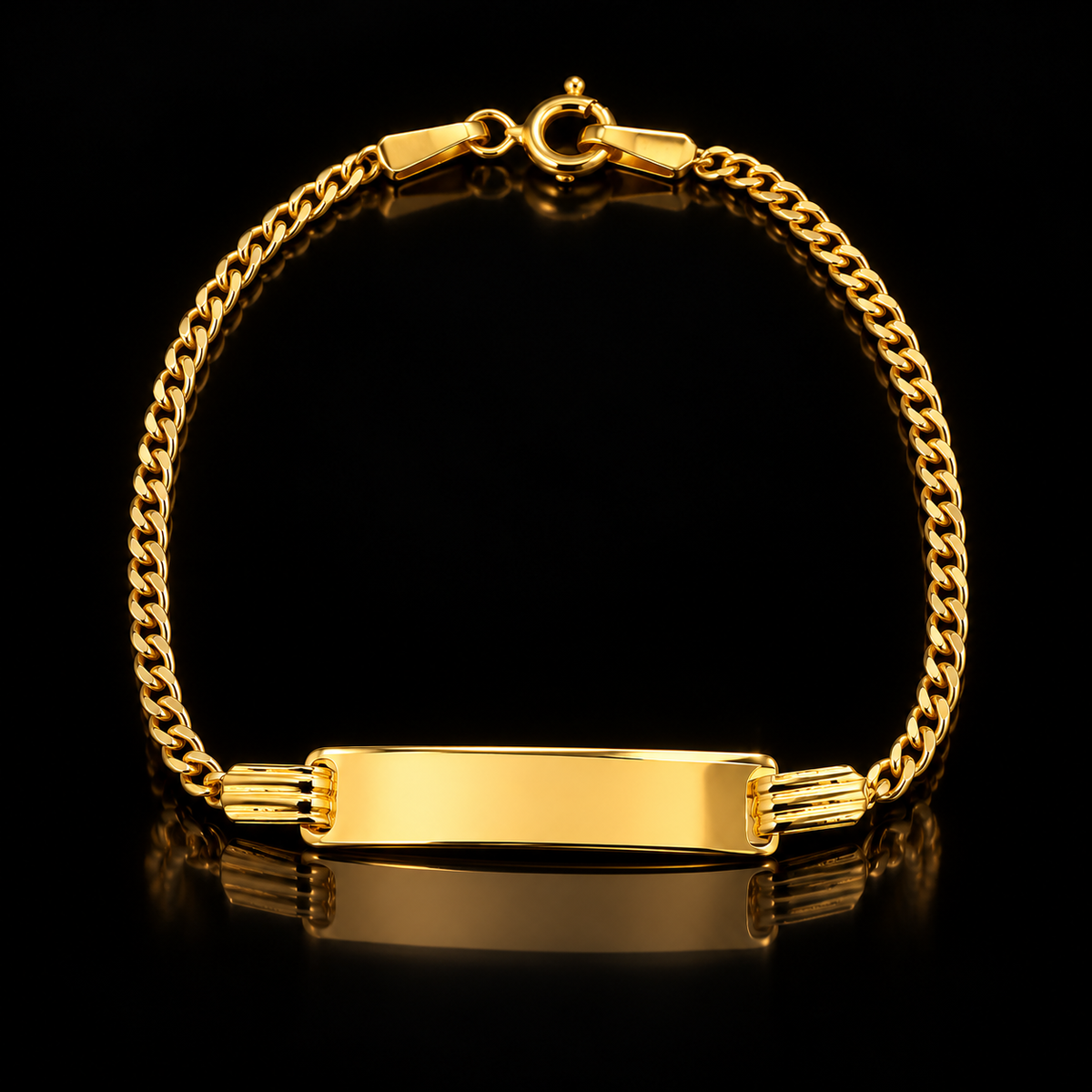 Children’s Gold Curb ID Bracelet – Personalized Engraving