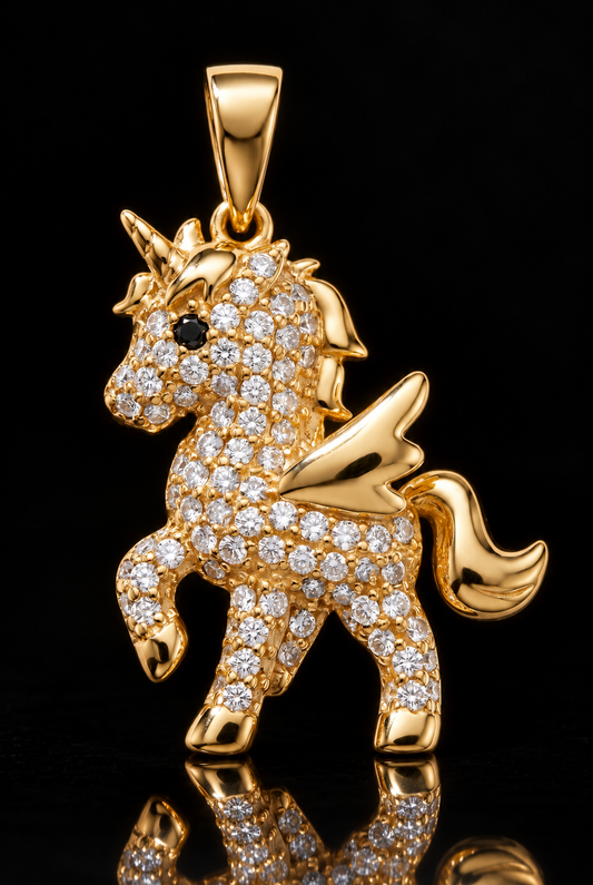 Diamond Unicorn Pendant